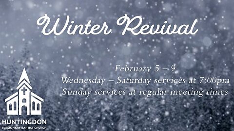 Revival Service - Saturday, February 8, 2025 - Brother Randy Thompson