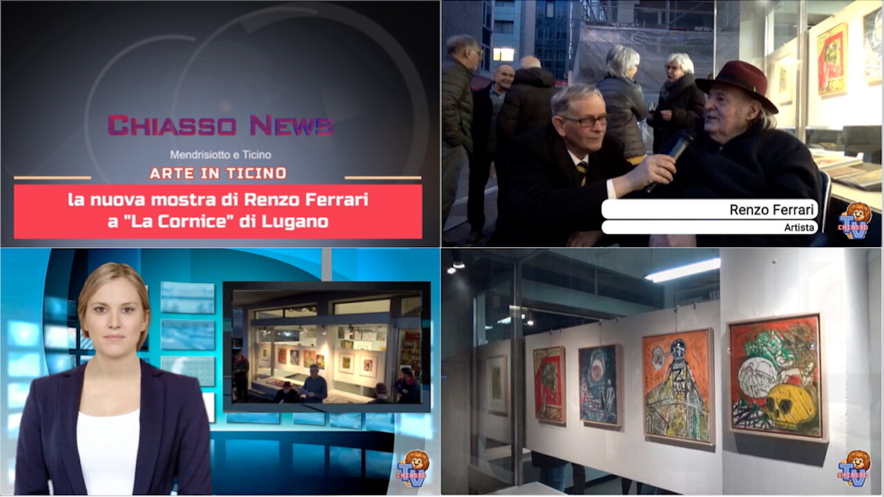 Chiasso News 6 marzo 2025 - La nuova mostra di Renzo Ferrari a Lugano