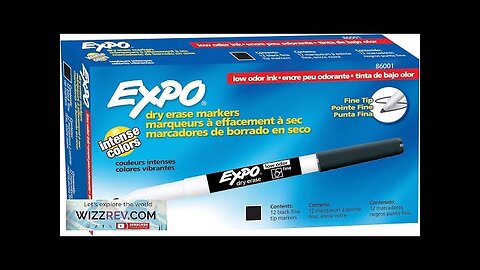 EXPO Low Odor Dry Erase Markers Fine Tip Black 12 Review