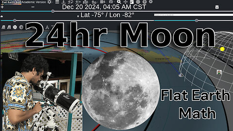 24hr Moon Predictions using Flat Earth Math with Observer-centric Calculations