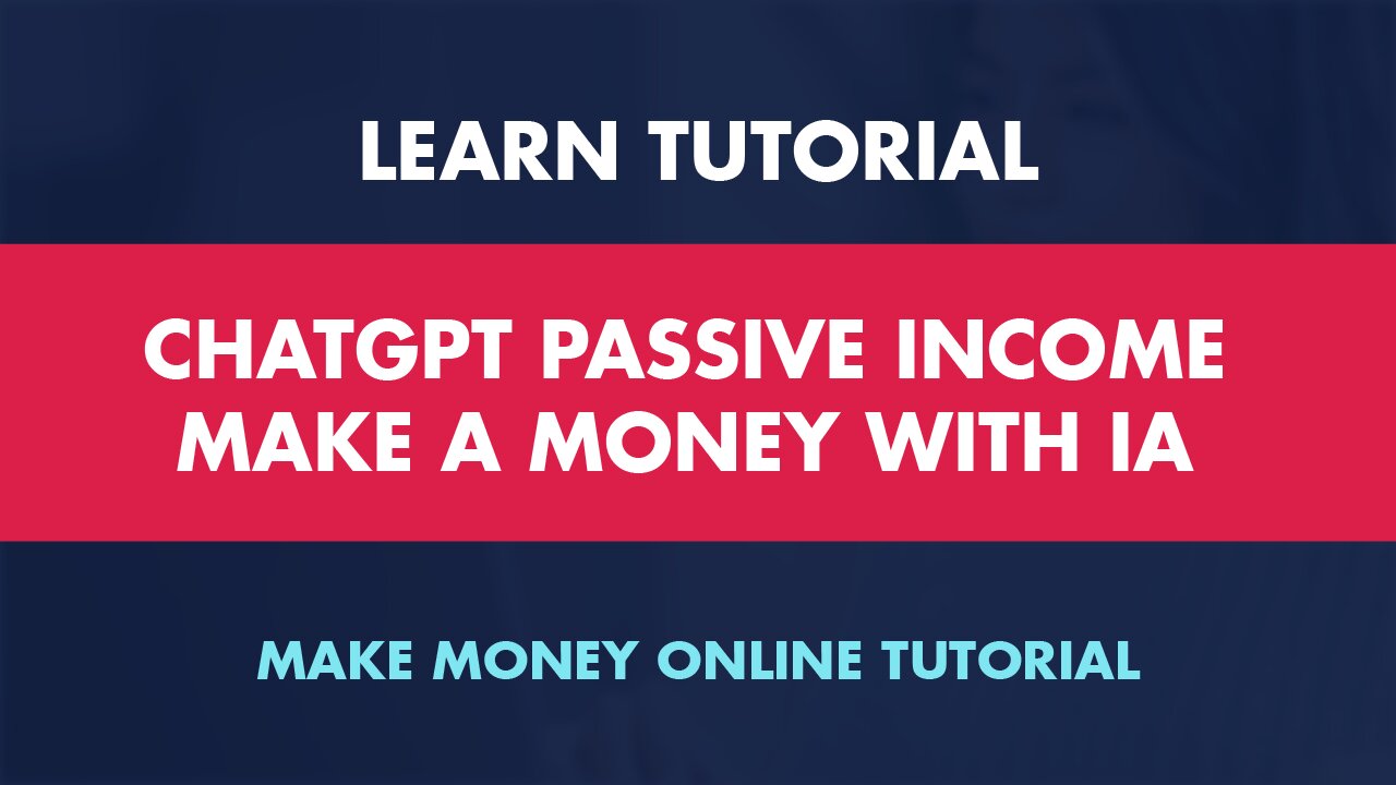 ChatGPT Passive Income Make a Money With Artificial Intelligence - Tutorial LIVE - Make Money Online