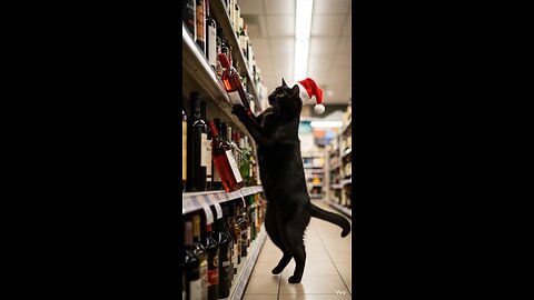 Cat in the liquor store