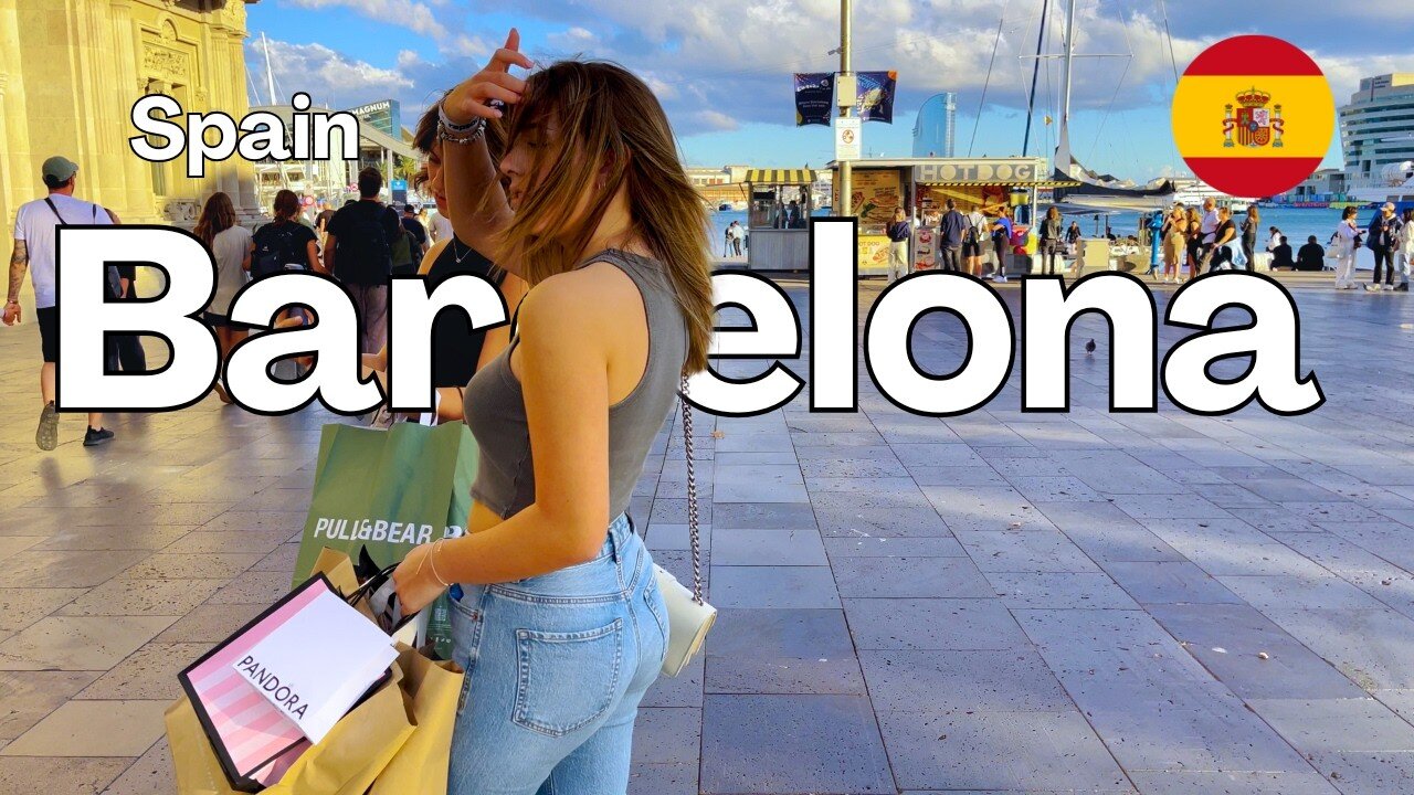 Autumn in BARCELONA 🍂 walking city tour | SPAIN | 4K HDR 60fps