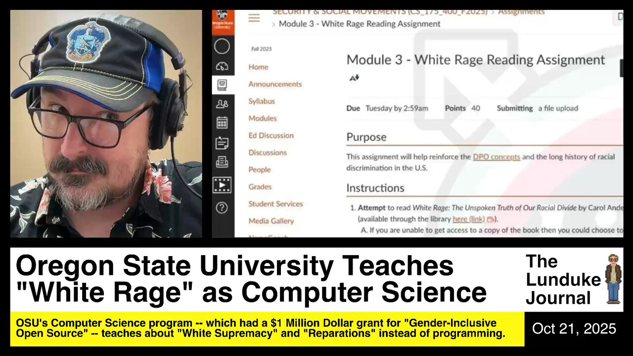 Oregon State University Teaches "White Rage" as Computer Science