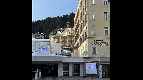 WEF Davos bij Hotel National SDG tent maandagavond 20 januari 2025