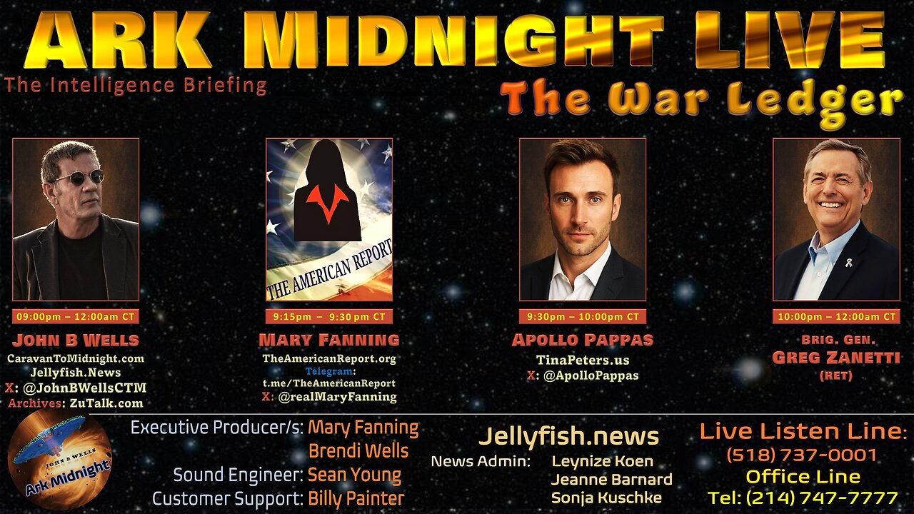 The Intelligence Briefing /The War Ledger - John B Wells LIVE