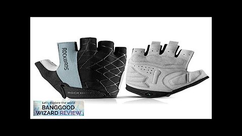 ROCKBROS Half Finger Bicycle Gloves PU Leather Breathable Non-slip Fashion Gloves Review