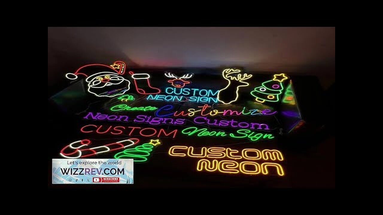 Custom Merry Christmas Neon Sign Tree Snowflake Christmas Decor Neon Sign Review