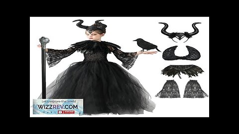 Halloween Costume Maleficent Tutu Dress For Girls Cosplay Evil Queen Black Mesh Review