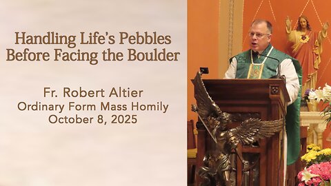 Handling Life's Pebbles Before Facing the Boulder