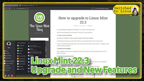 Linux Mint 22.3 Upgrade Path and New Features Demonstrated