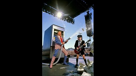 Donald Trump rocks with AC/DC.