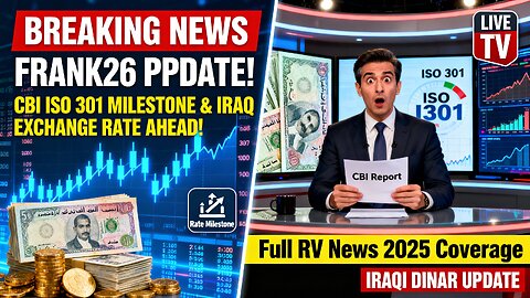 🚨 Frank26 Update — CBI ISO 301 Milestone & Iraq Exchange Rate Ahead! 💥 💥 Iraqi Dinar News Today