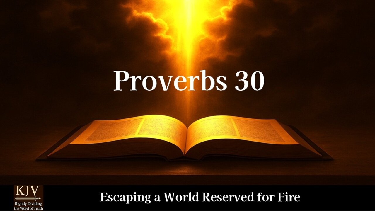 Proverbs 30 — Escaping a World Reserved for Fire