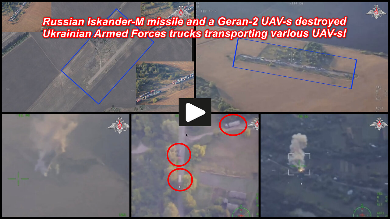 East of Chernihiv: Russian missiles and Geran-2 UAV-s burn Ukrainian trucks
