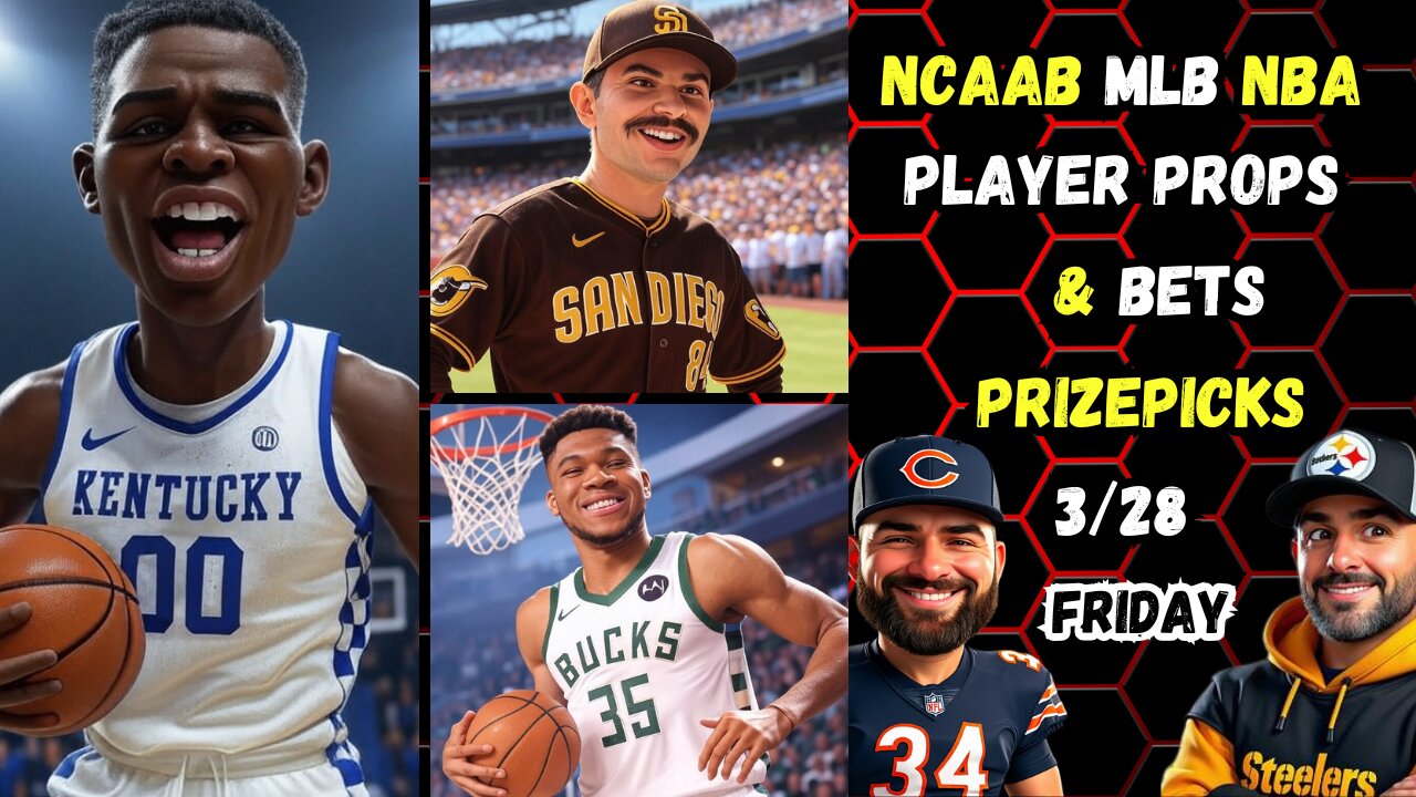 🏀 NCAA Basketball Picks Today | ⚾️ MLB PRIZEPICKS BEST BETS TODAY| NBA PROPS PRIZEPICKS 3/28 FRIDAY