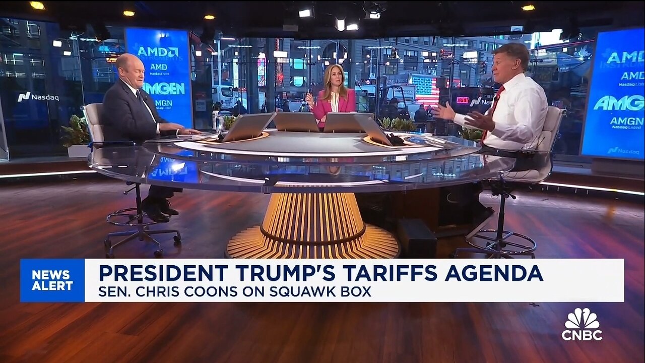 CNBC's Joe Kernen Calls Out Sen Coons To His Face About Biden's Open Border