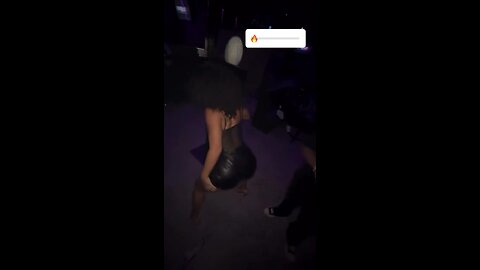 Gianna throwing it back at the club