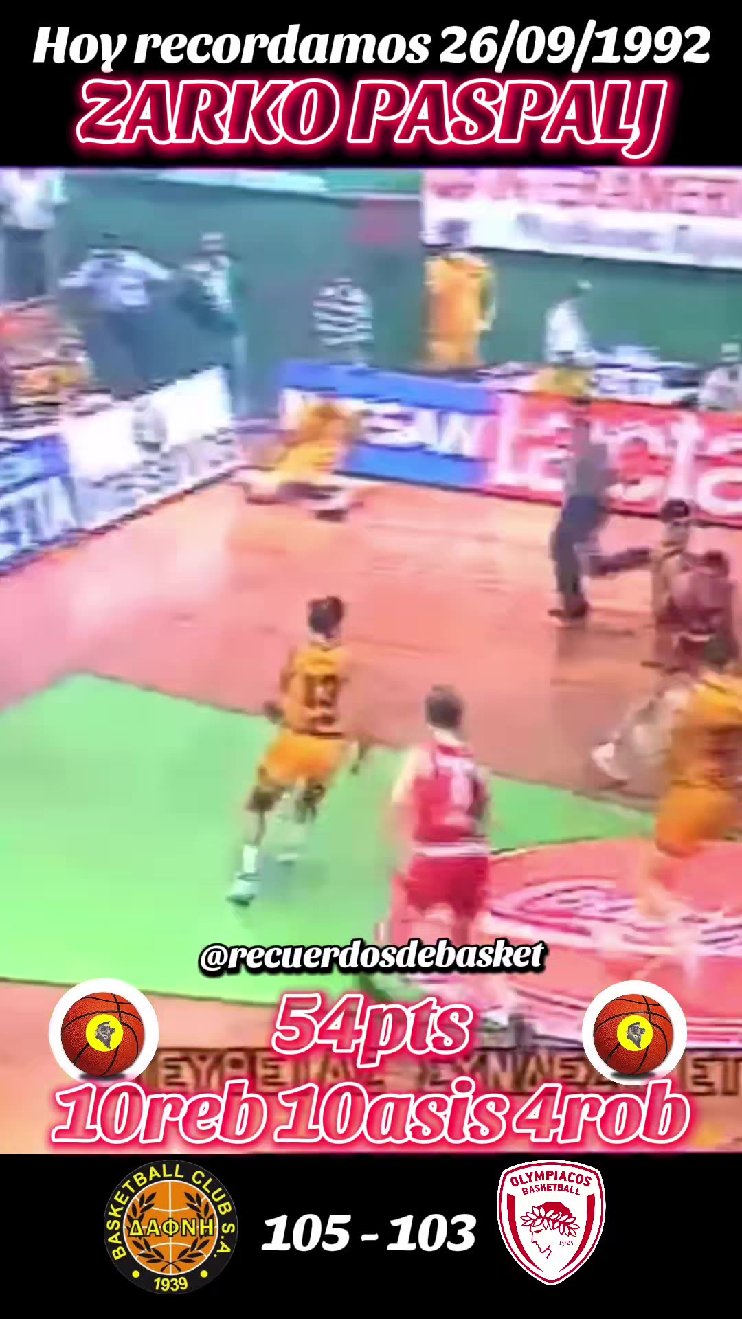 ZARKO PASPALJ 💪🏀 54pts 10reb 10asis 4rob