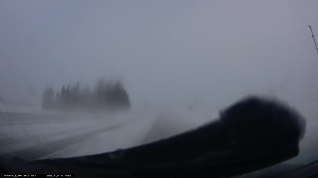 Driving into a storm