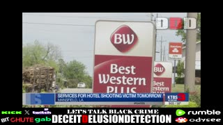 An elderly white female Hotel employee was shot and killed during an armed robbery by a black male