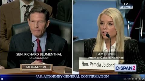 🔥 Pam Bondi ĐỐT THẮNG Thượng nghị sĩ Blumenthal về những tuyên bố sai trái.