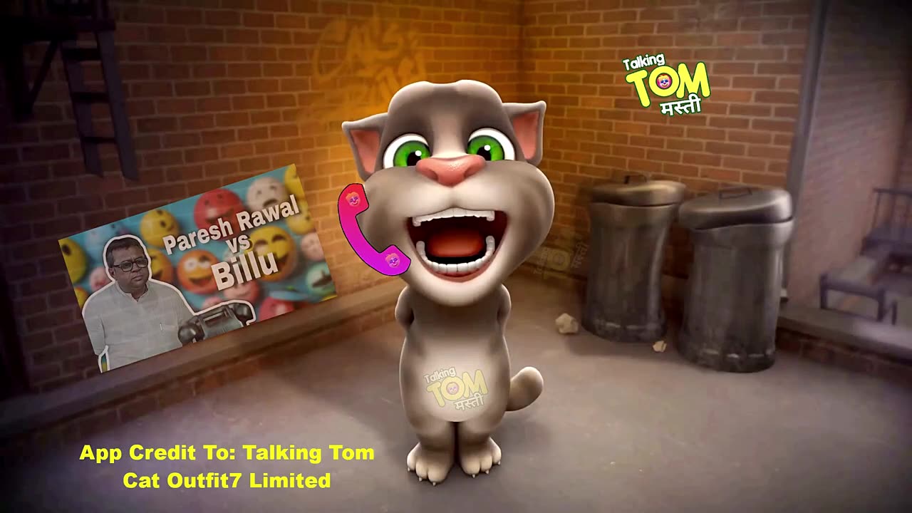 Paresh Rawal vs Billu Funny Call Hera Pheri 3 Babu Rao Comedy - Talking Tom Masti