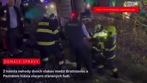 Close to 30 injured after 2 trains collide on Pezinok - Bratislava Main Station line in Slovakia