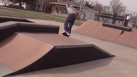 50-50 grind from kicker