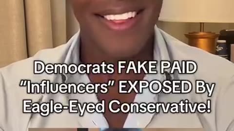 Democrats FAKE PAID "Influencers" EXPOSED By Eagle- -Eyed Conservative!