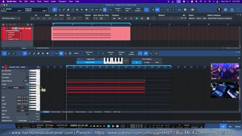 Creating Chords (Snap To Scale Option) - Studio One Pro 7.1 - Home Studio Trainer Show