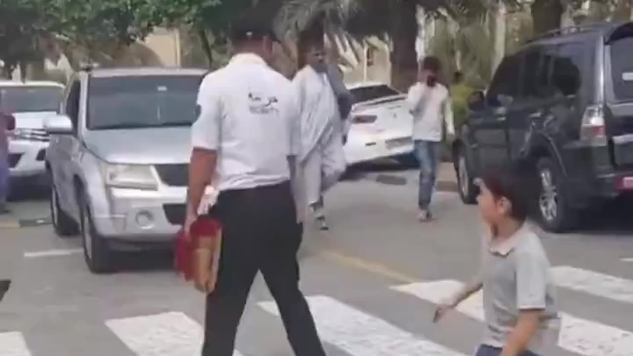 He blocks everything because he has to pray to Allah. Where are his parents?