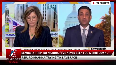 Democrat Rep. Ro Khanna: "I've Never Been For A Shutdown…"