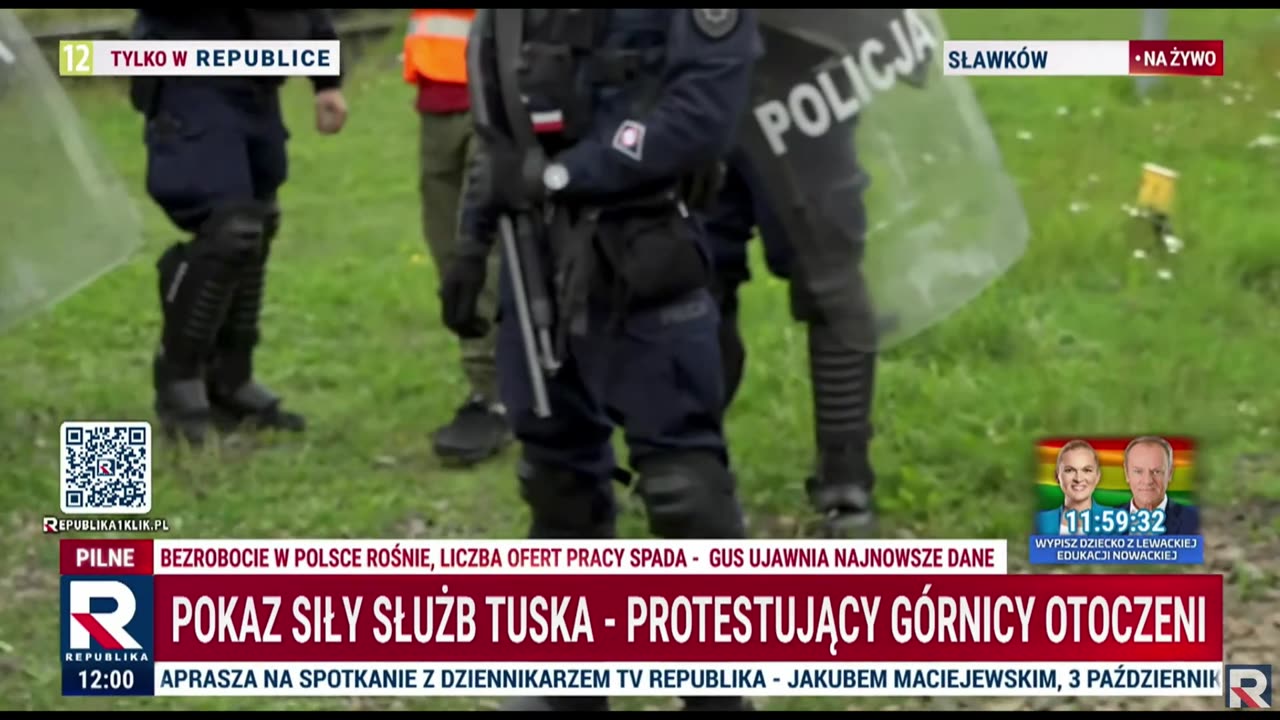 Telewizja Republika Protesting miners were forcibly dispersed by Tusk's services!