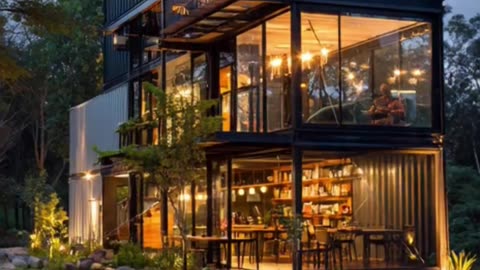 Stunning Container Home With Glass Walls