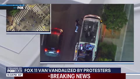 Local News Photographer Attacked, Car Vandalized During Second Night of Violent Anti-ICE Riots in LA