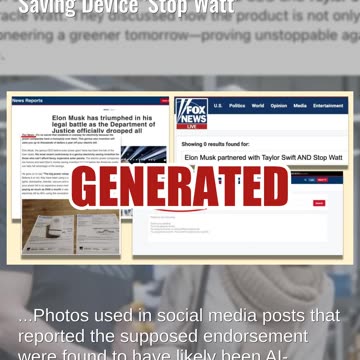 Fact Check: Elon Musk And Taylor Swift Did NOT Jointly Endorse Power-Saving Device 'Stop Watt'