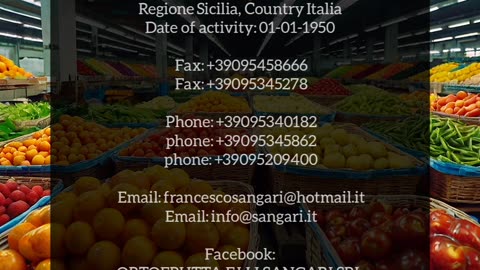 database of merchants of fresh fruits and vegetables