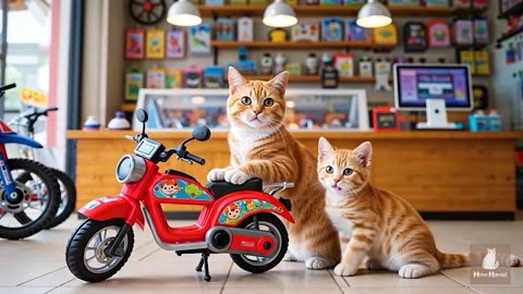 Mama Cat Trims Fur on the Farm and Makes Tiger Hat For Kittens At Home🐾🎩🐯_3
