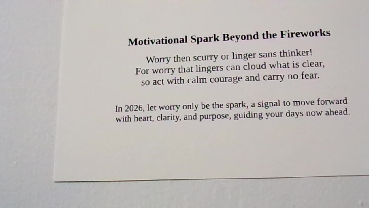 For the New Year 2026: