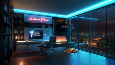 Heavy Rain | 4K Sleep in a Luxury Miami Apartment Night City View Rain Sounds for Instant Sleep🎶HEAL