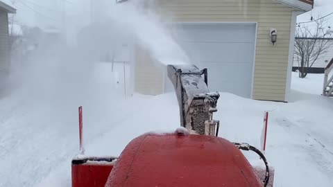 A Little Snow Storm Fun Blowing Powder In Atlantic Canada Winter Kubota Tractor Front Mounted Blower