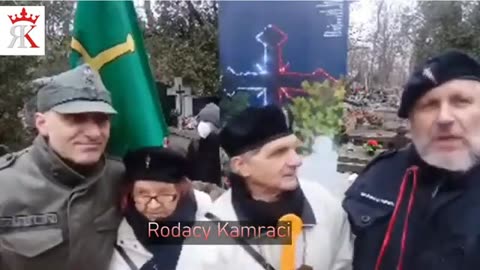 Przy grobie Romana Dmowskiego -82 rocznica śmierci, Cmentarz Bródnowski, Warszawa, 02.01.2021 sobota