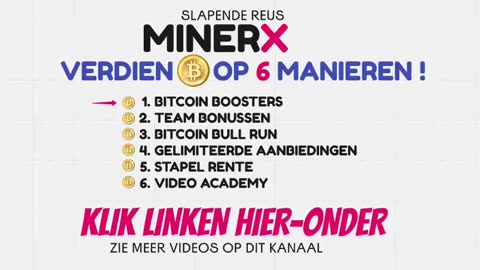 MINERX MINER X NEDERLAND - WEES NU AL DANKBAAR - AI BITCOIN MINING WINSTEN - TOP TEAM ROB BUSER