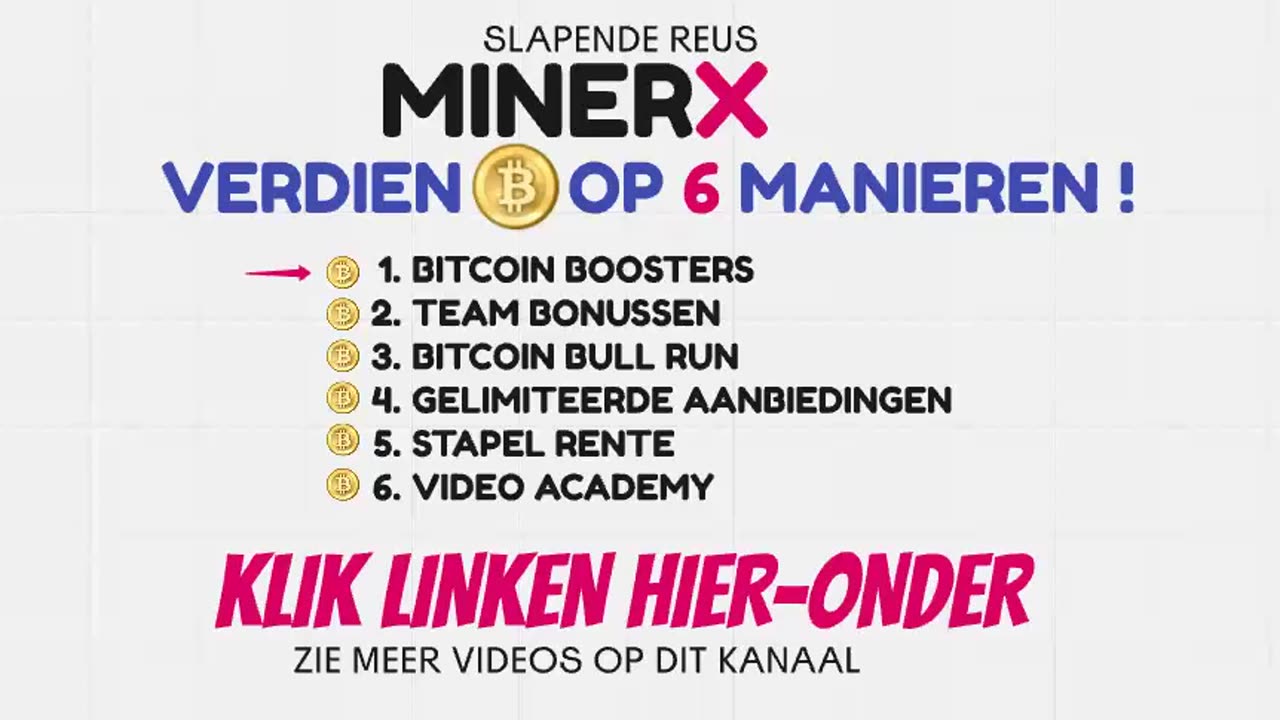 MINERX MINER X NEDERLAND - WEES NU AL DANKBAAR - AI BITCOIN MINING WINSTEN - TOP TEAM ROB BUSER