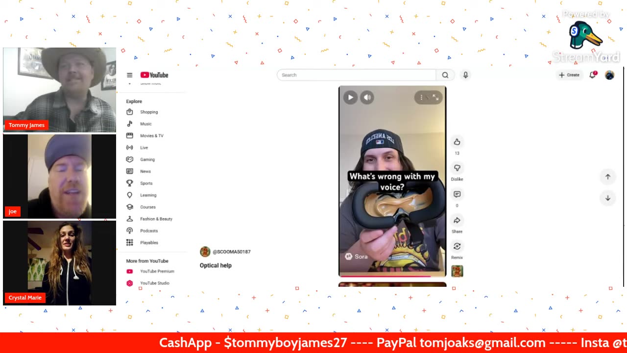 11/02/25 Tommy James VOD: "SCUMMY STREAM"