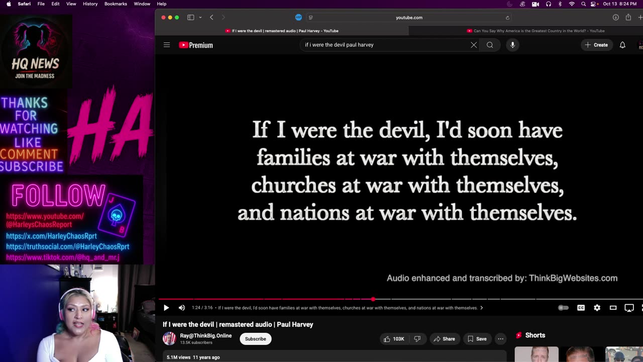 If I Were the Devil & The Newsroom: Why America’s Still Worth Fighting For | Harley’s Chaos Report ⚡
