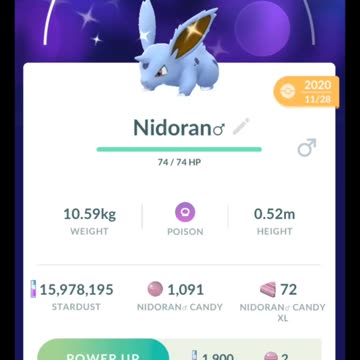 Pokémon GO-Evolving Shiny Nidoran♂