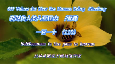 800 Values for New Era Human Being（110）