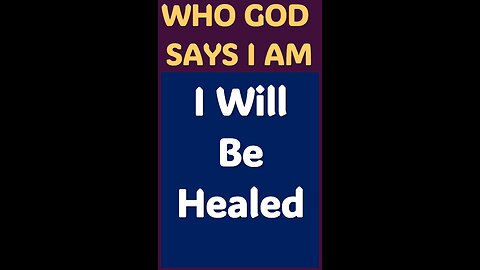 I WILL BE HEALED #wordofgod #Jesus #God #power #hope #faith #love #joyful #healing